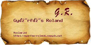 Gyárfás Roland névjegykártya
