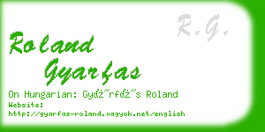 roland gyarfas business card